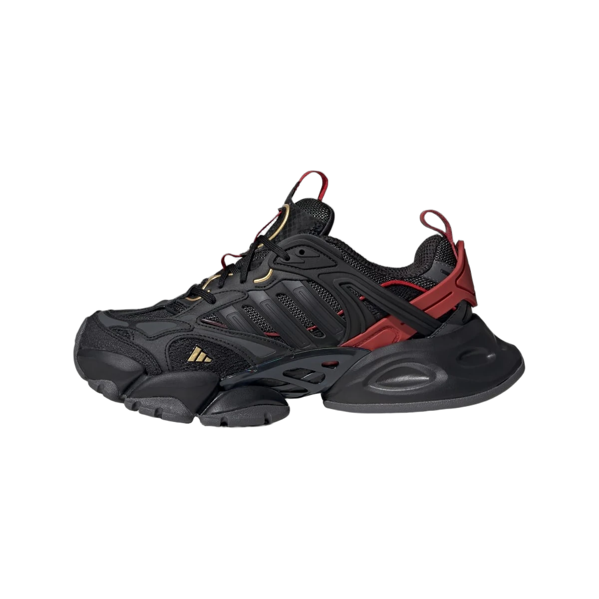 Adidas XLG Runner Deluxe Black Gold Metallic Red