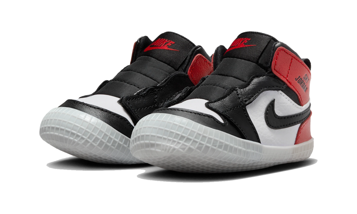 Air Jordan 1 Crib Bootie Black Toe Reimagined (I)