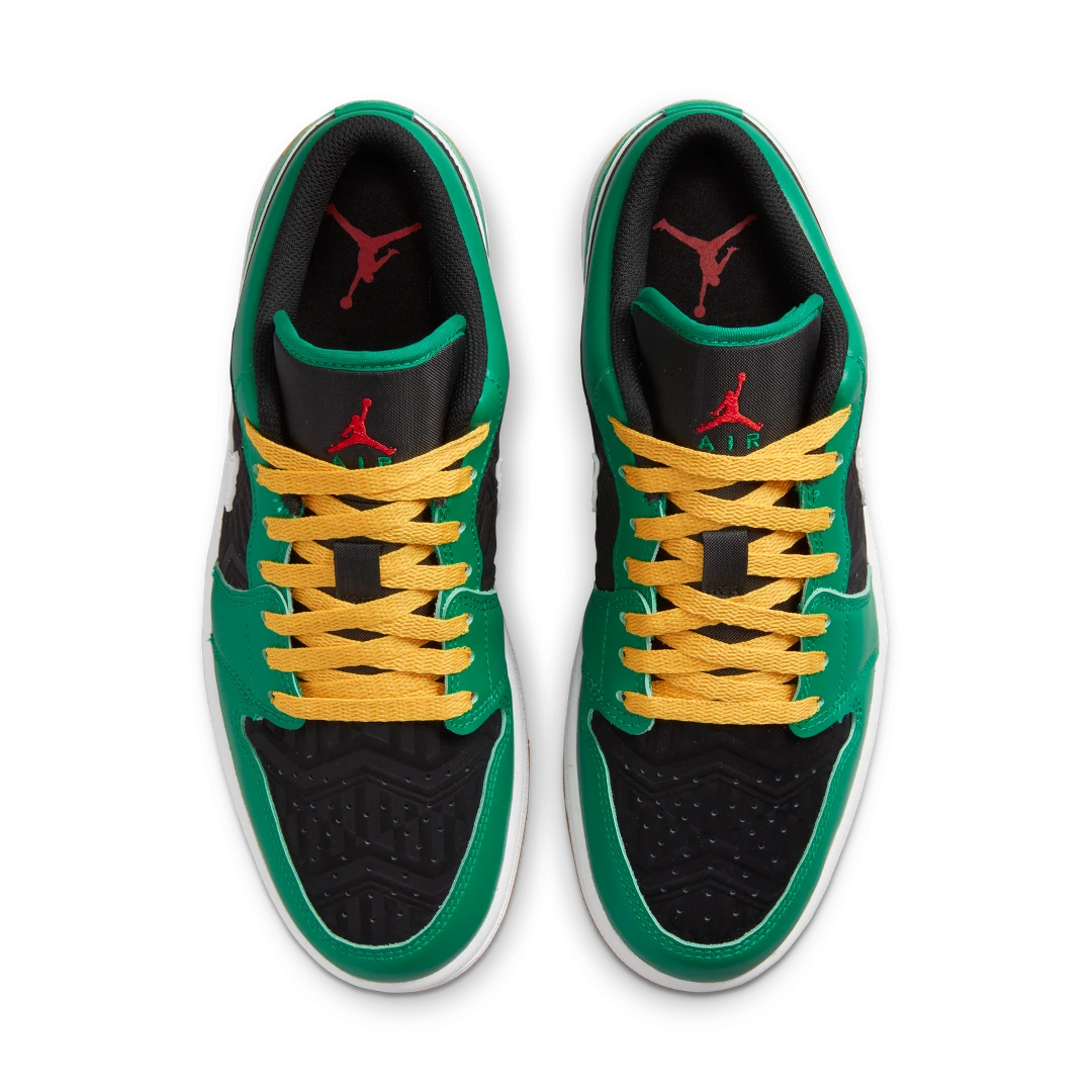 Air Jordan 1 Low SE Holiday Special (2022), Malachite/Black/Taxi/Fire Red (DQ8422-300)