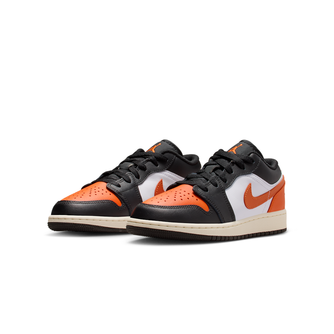 Air Jordan 1 Low Shattered Backboard Alternate, Black/White/Sail/Starfish (553560-081)