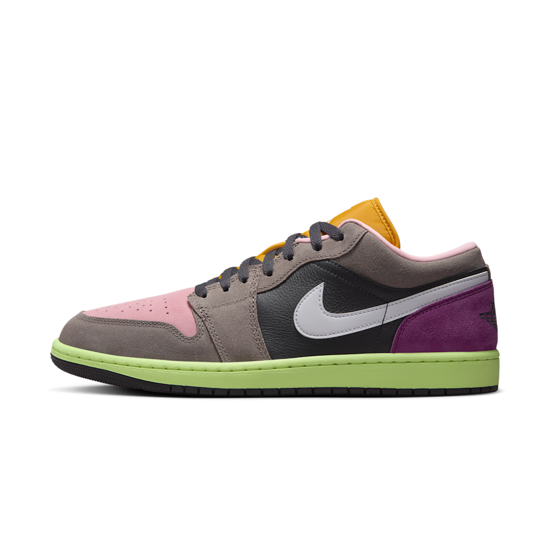 Air Jordan 1 Low Tokyo Bio Hack, Oil Grey/White/Cave Stone/Arctic Punch/Viotech/Dark Sulfur (HQ2010-005)