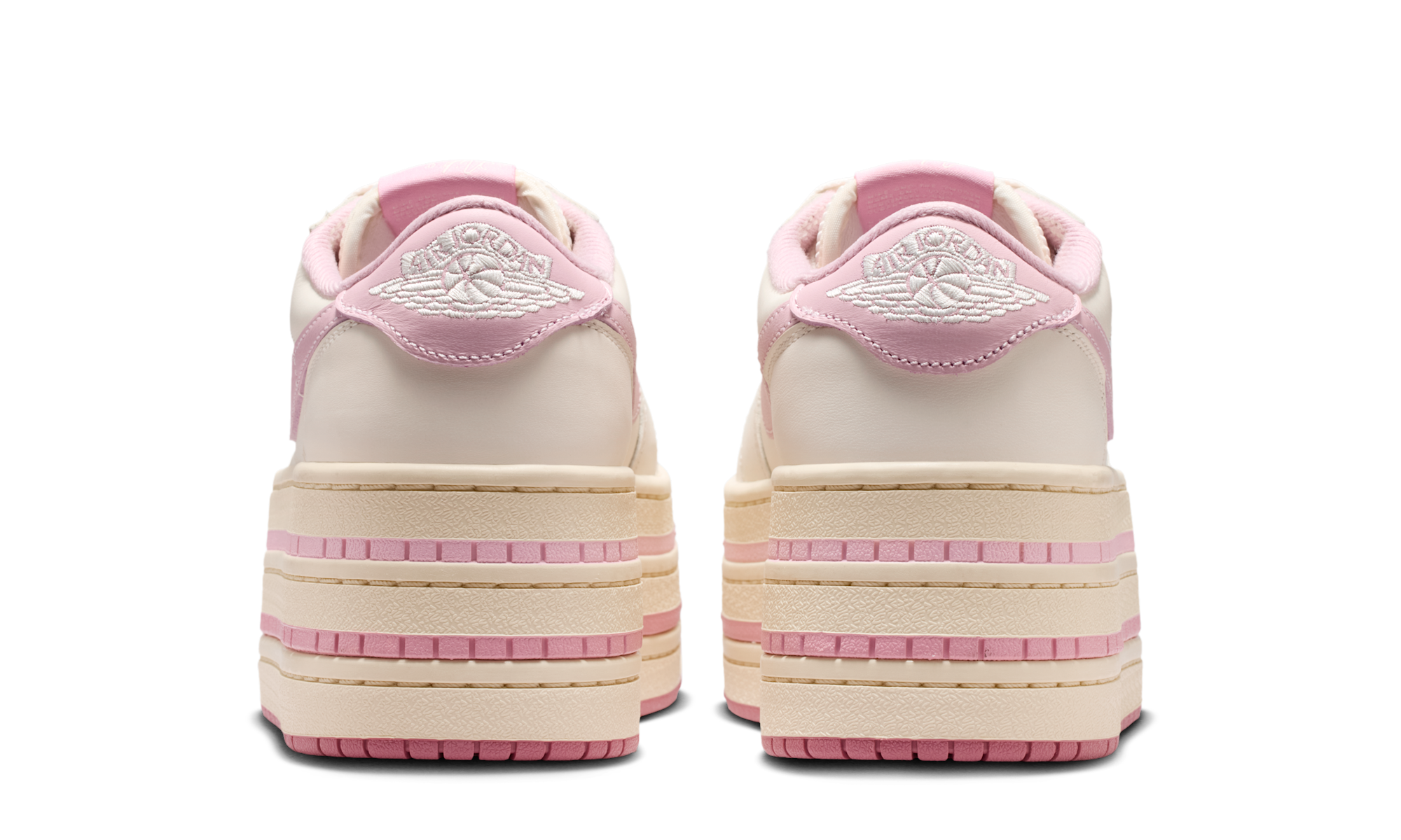 Air Jordan 1 Low Triple Stack Pale Ivory Iced Carmine