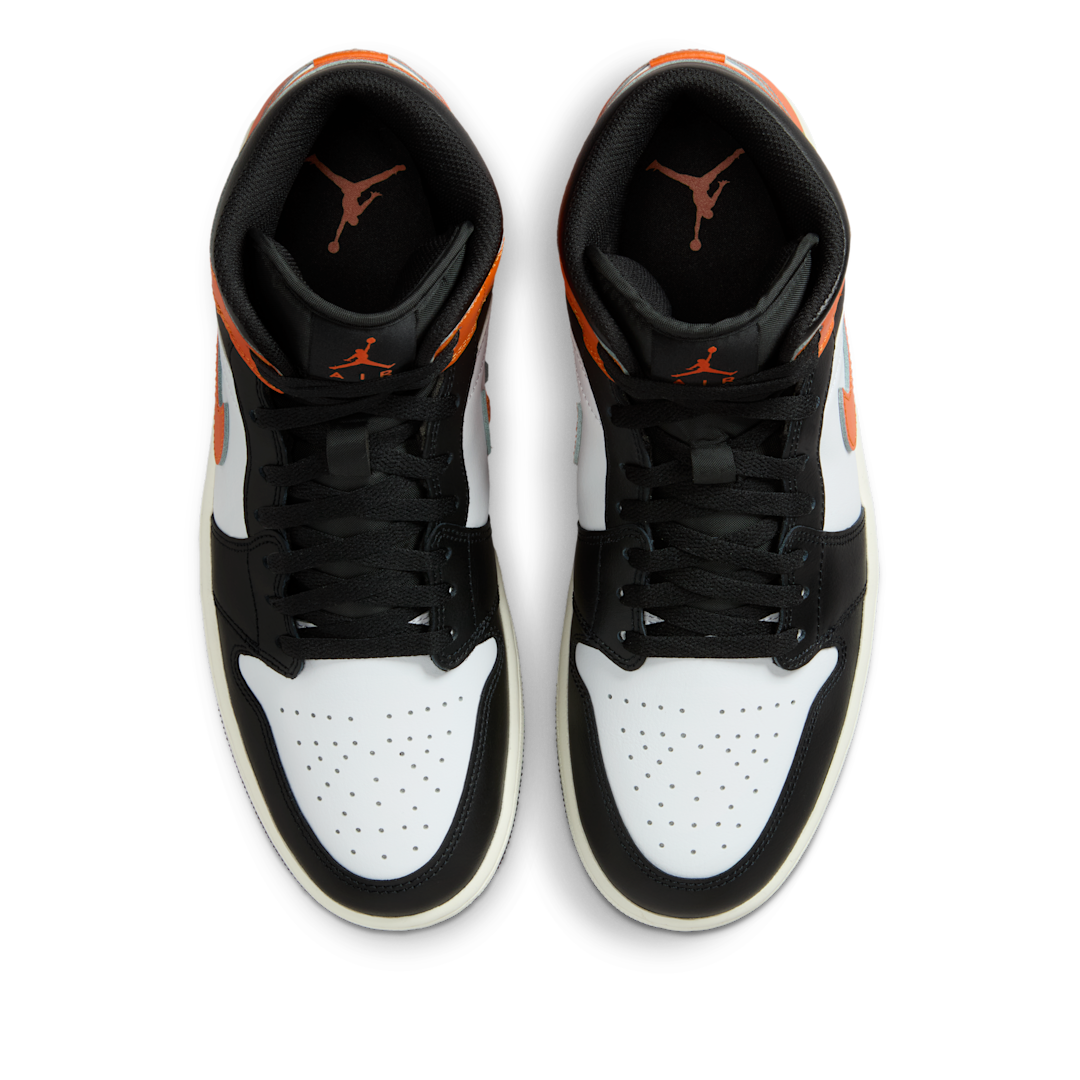 Air Jordan 1 Mid Black Toe Starfish, Starfish/White/Sail/Black (DQ8426-801)