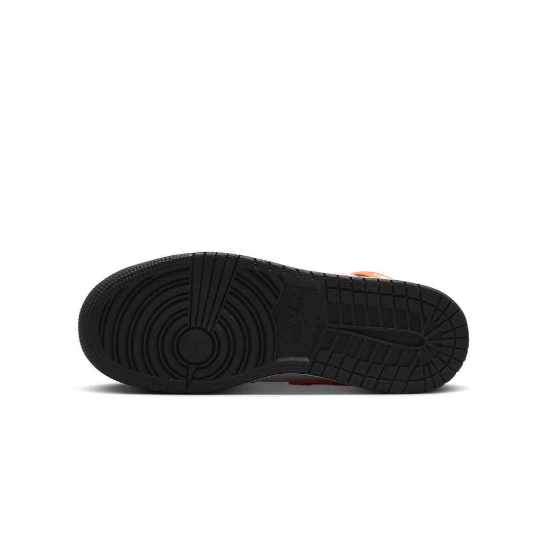 Air Jordan 1 Mid Black Toe Starfish, Starfish/White/Sail/Black (DQ8423-801)