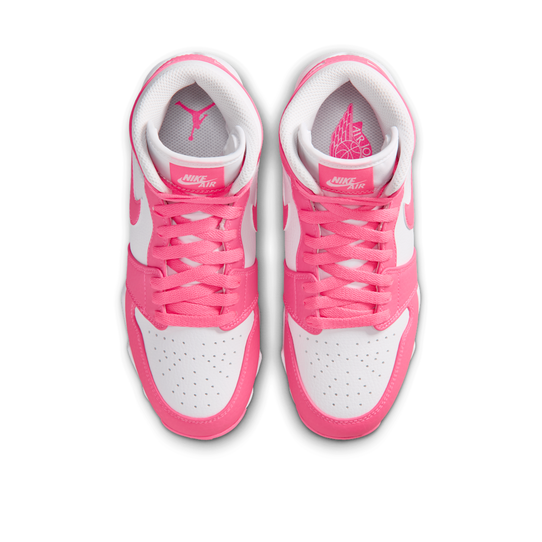 Air Jordan 1 Mid Cleat White Digital Pink - Sneak