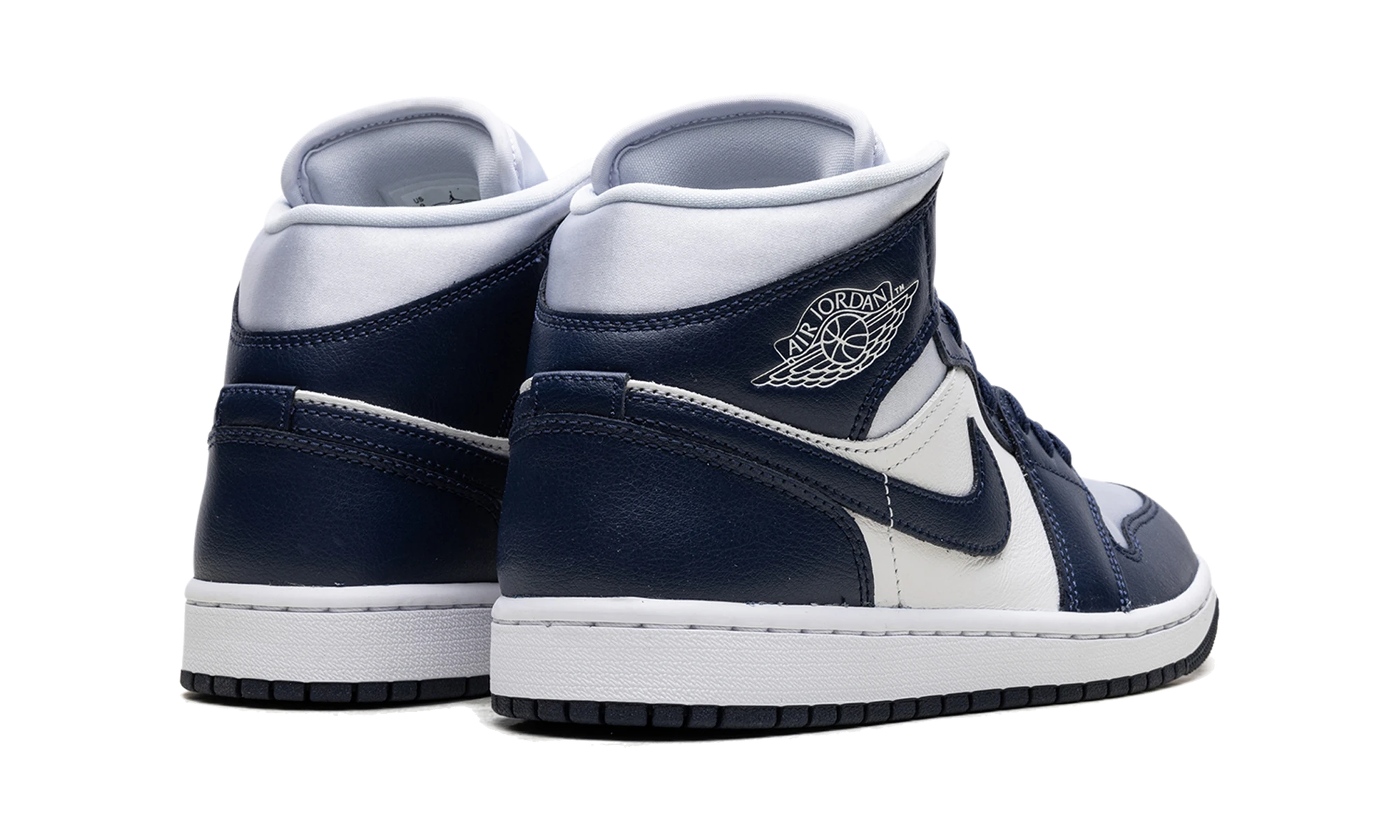 Air Jordan 1 Mid Football Grey White Midnight Navy