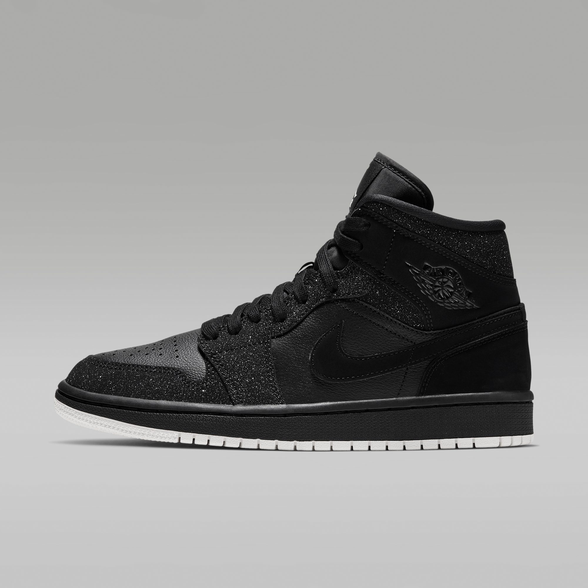Air Jordan 1 Mid Glitter Black