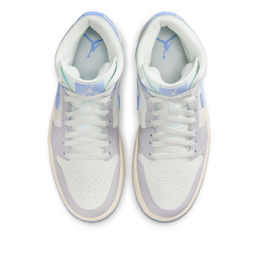 Air Jordan 1 Mid Psychic Blue Sail Coconut Milk - Sneak