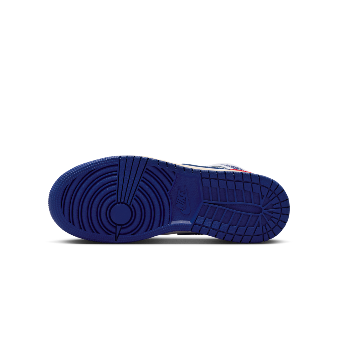 Air Jordan 1 Mid Rare Air, White/University Red/Neutral Grey/Deep Royal Blue (DQ8423-102)