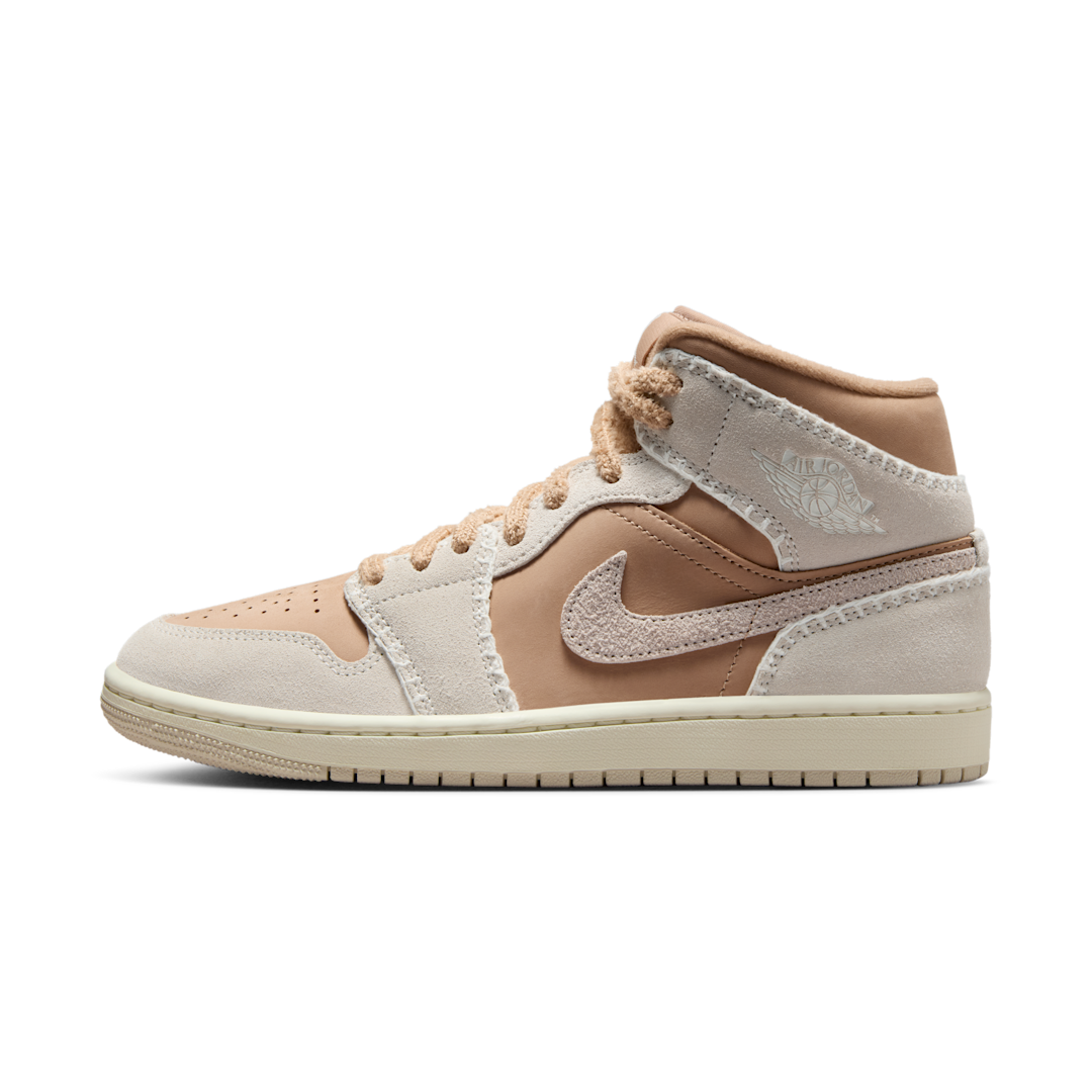 Air Jordan 1 Mid SE Cozy Girl, Hemp/Light Orewood Brown/Sail (HV4269-200)