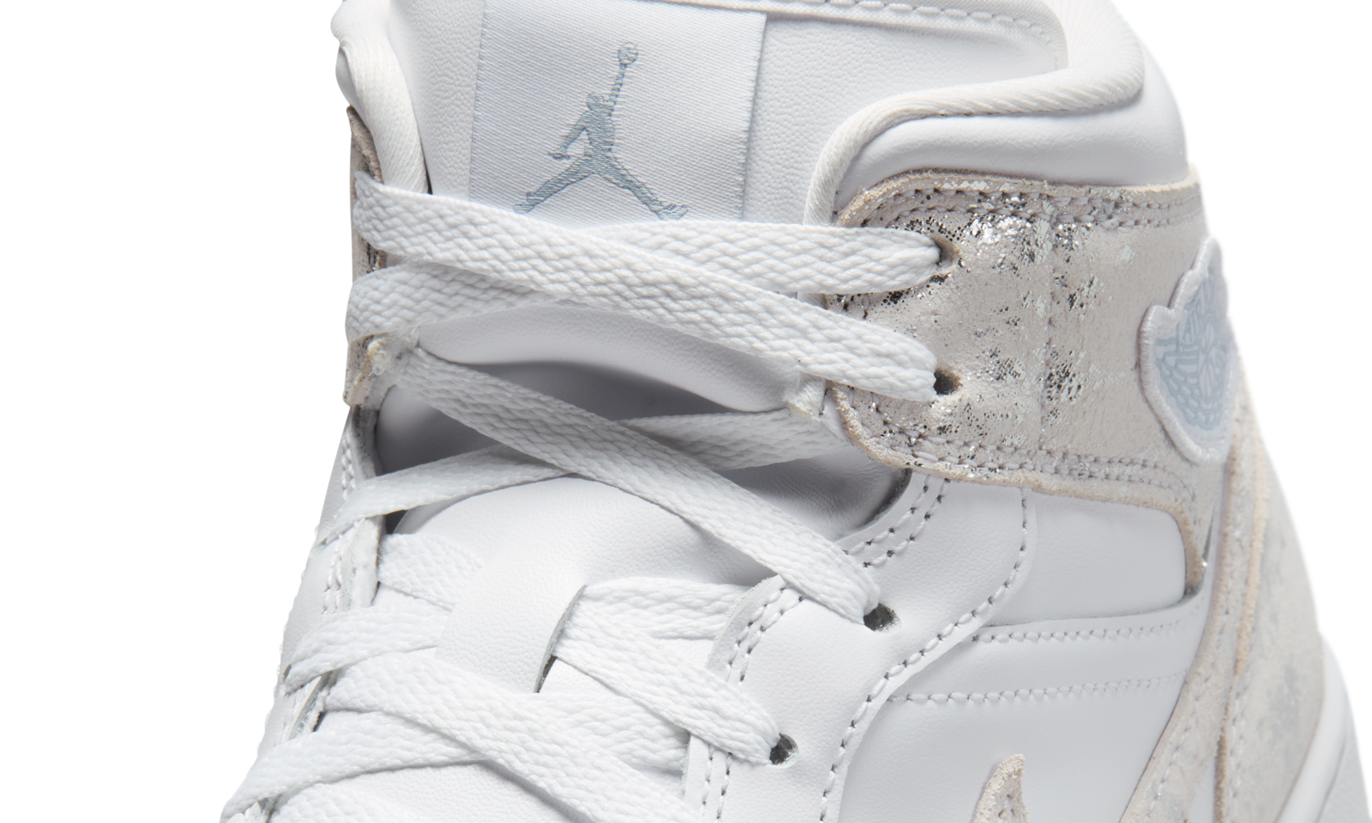 Air Jordan 1 Mid SE Distressed White Field Silver