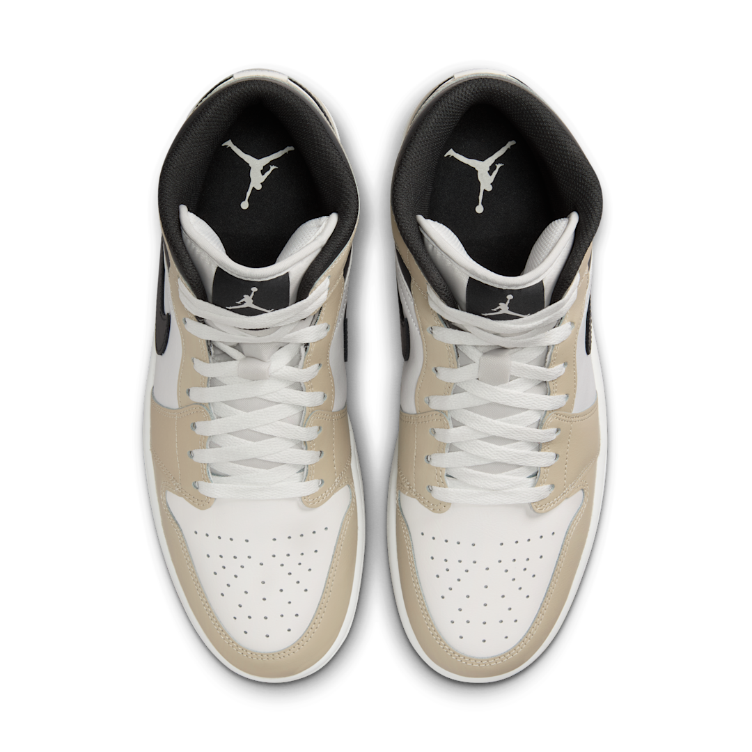 Air Jordan 1 Mid Summit White Off Noir Rattan, Summit White/Off Noir-Rattan (DQ8426-153)