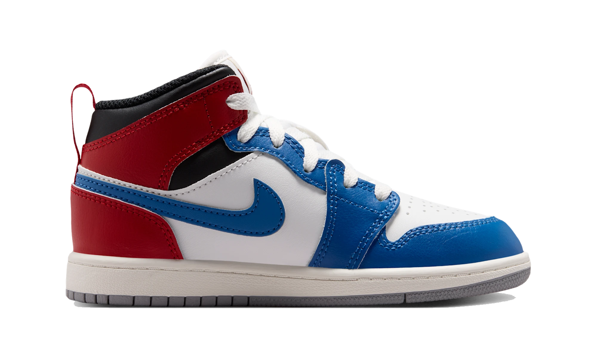 Air Jordan 1 Mid True Blue Varsity Red (PS)
