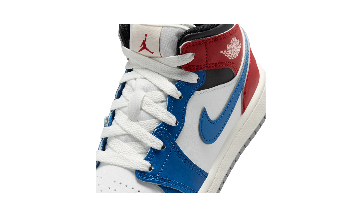 Air Jordan 1 Mid True Blue Varsity Red (PS)