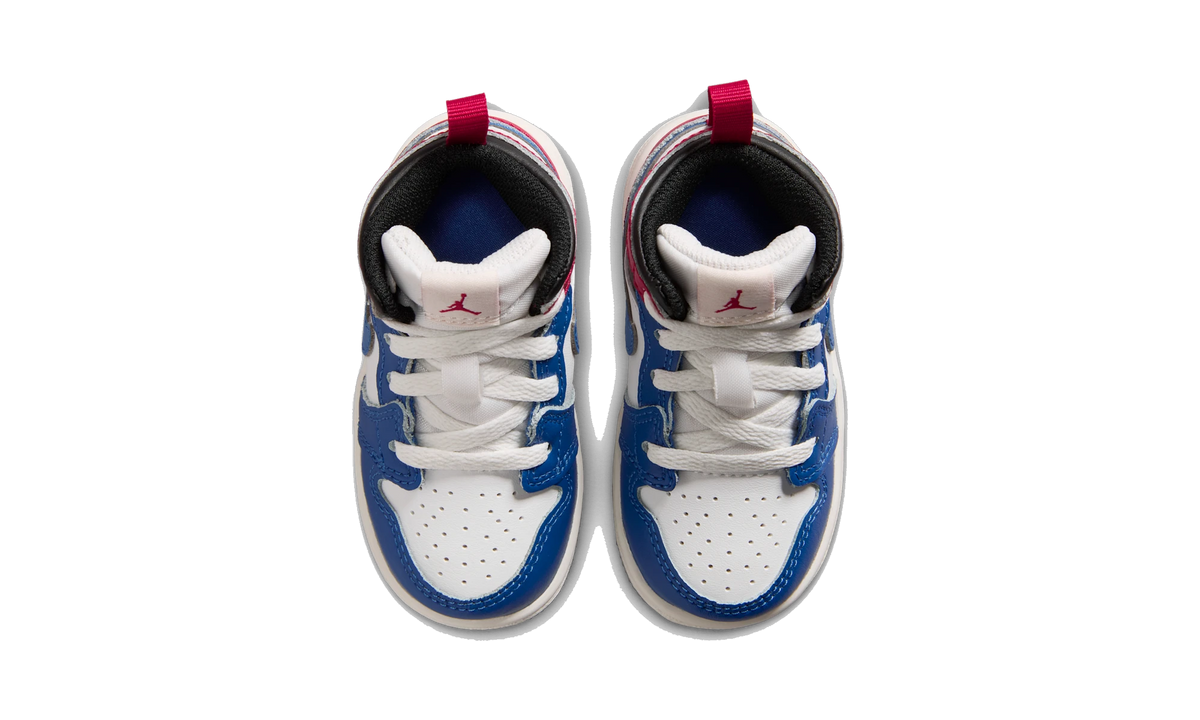 Air Jordan 1 Mid True Blue Varsity Red (TD)