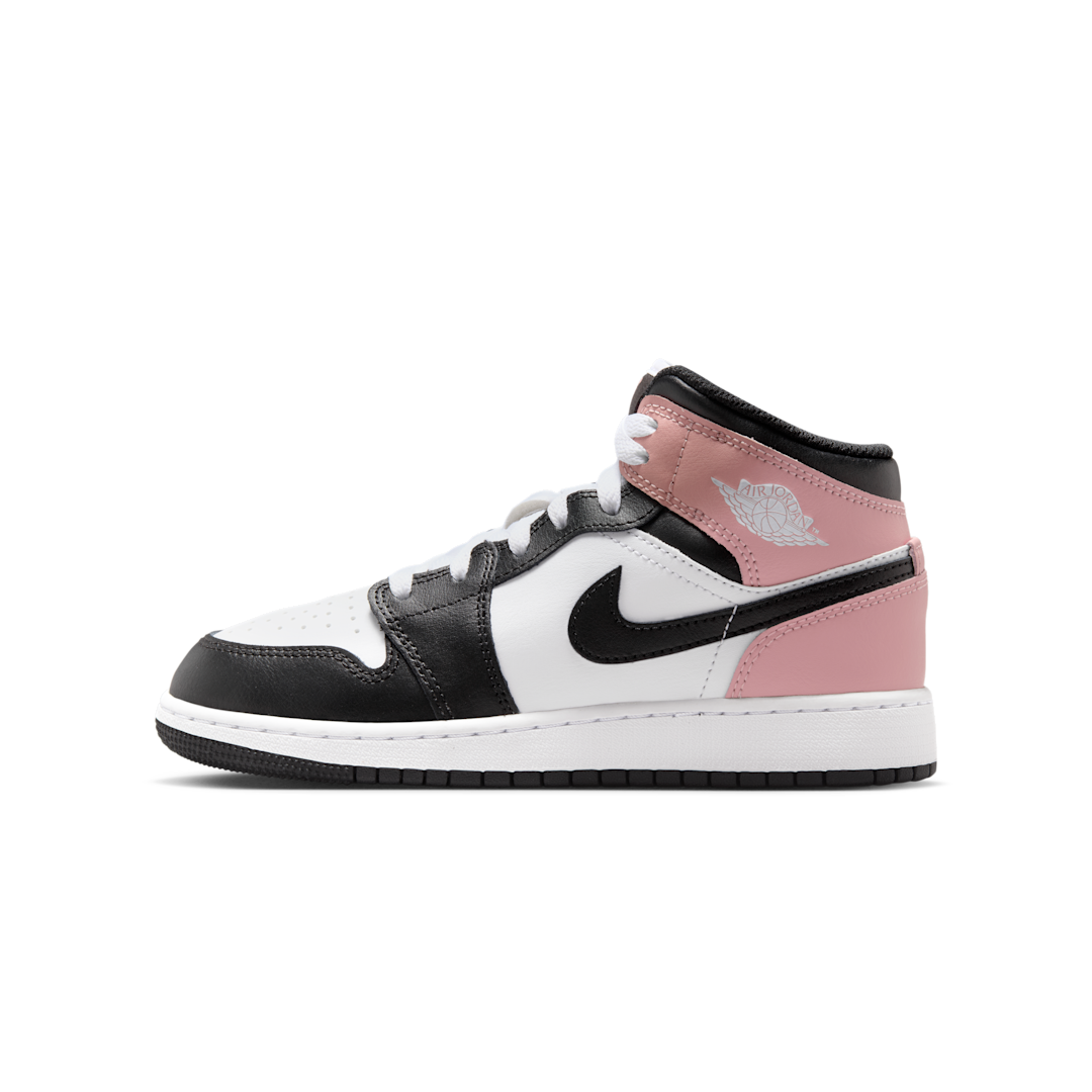 Air Jordan 1 Mid White Rust Pink Black, White/Rust Pink/Black (DQ8423-100)