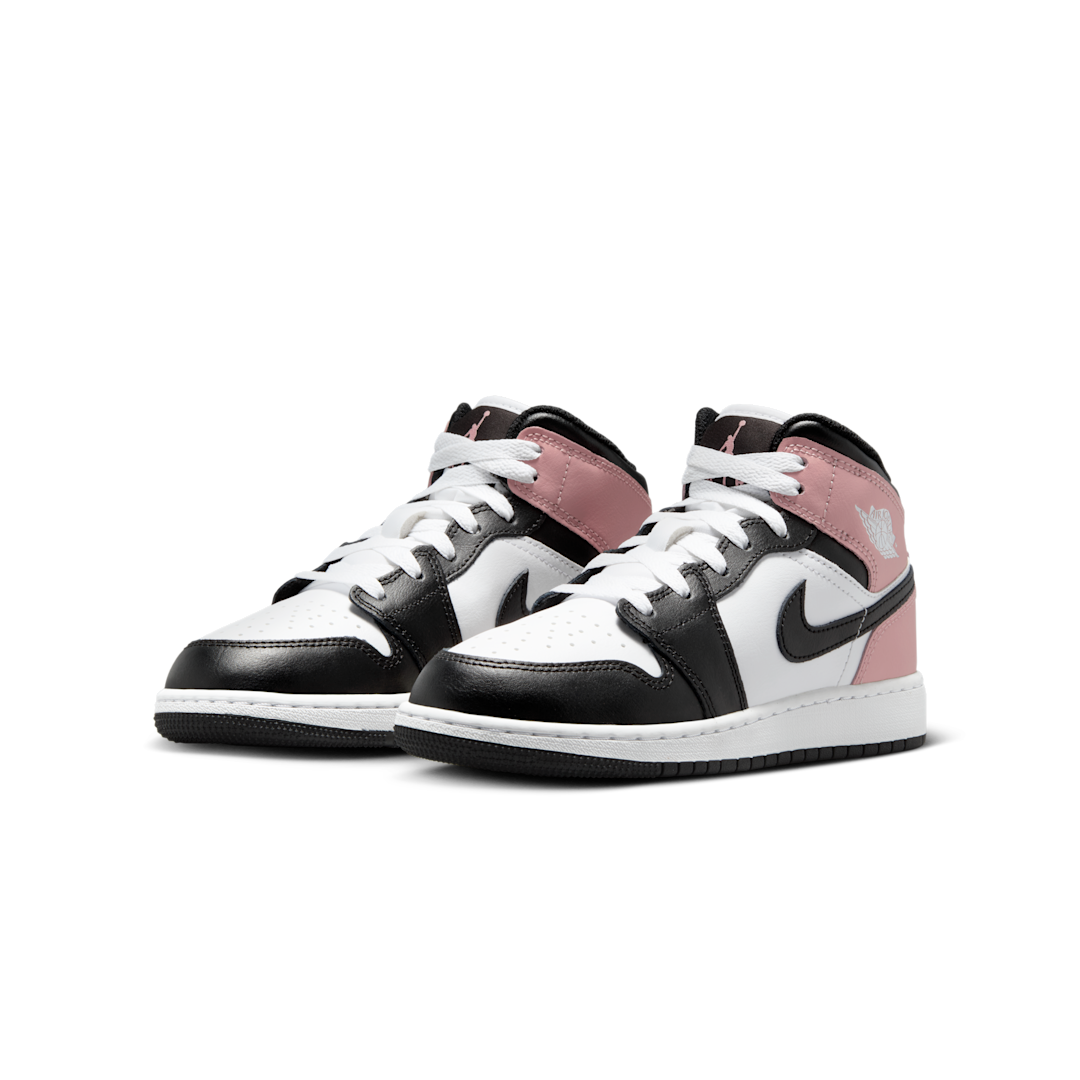 Air Jordan 1 Mid White Rust Pink Black, White/Rust Pink/Black (DQ8423-100)