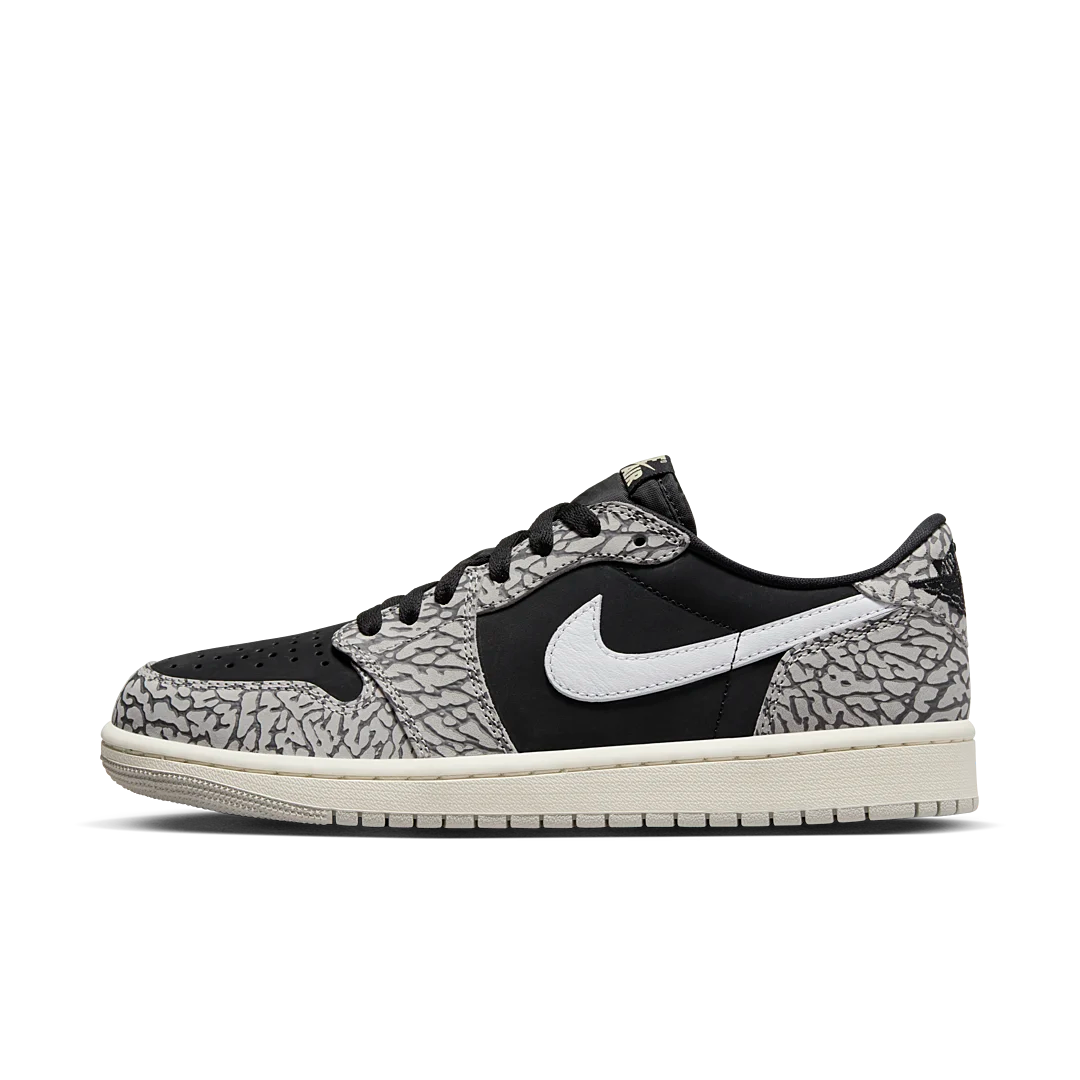 Air Jordan 1 Retro Low OG Black Cement, Black/Muslin/Tech Grey/White/Sail (CZ0790-001 / CZ0858-001)