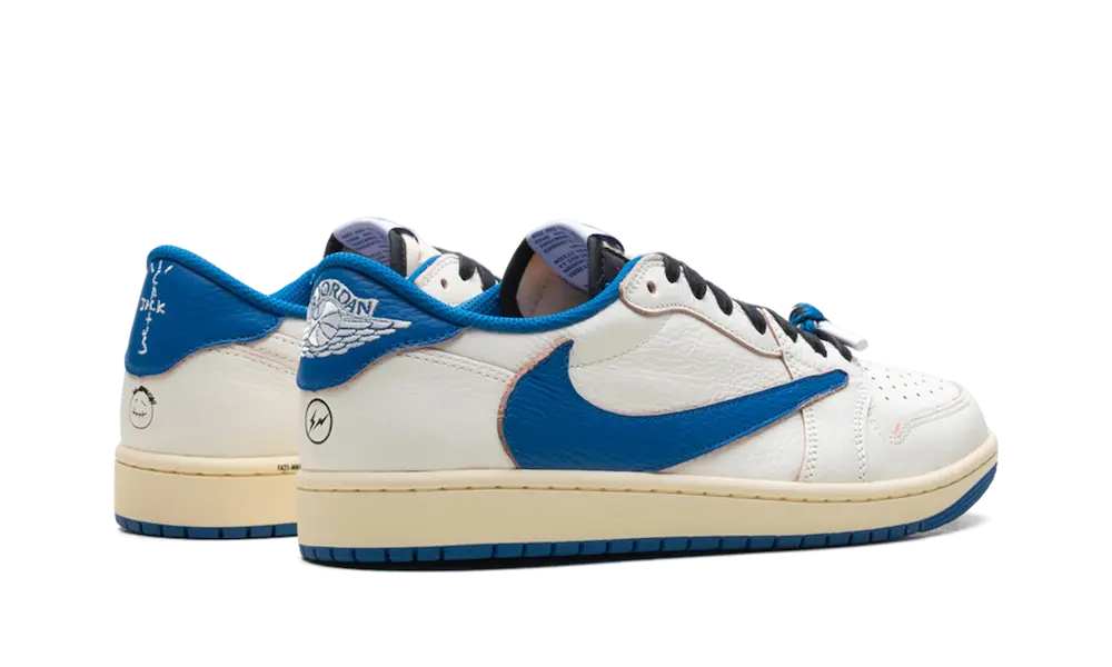 Air Jordan 1 Retro Low OG SP Fragment x Travis Scott Sail Military Blue, Sail/Black/Muslin/Military Blue (DM7866-104)
