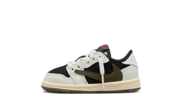 Air Jordan 1 Retro Low OG SP Travis Scott Olive (TD), Sail/University Red/Black/Medium Olive (DZ5908-106)