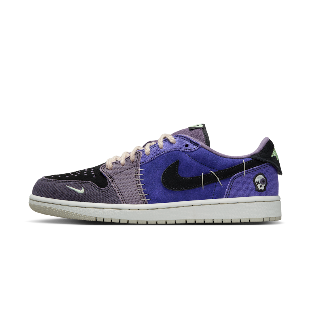 Air Jordan 1 Retro Low OG Zion Williamson Voodoo Alternate, Regency Purple/Vapor Green/Black/Dark Raisin/Daybreak/Light Silver (IH2309-500)