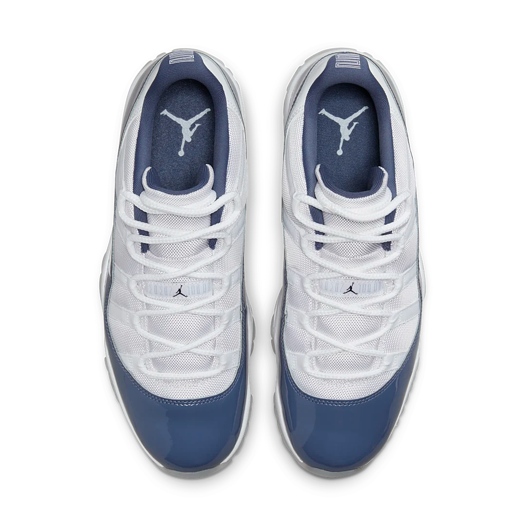 Air Jordan 11 Retro Low Diffused Blue, White/Midnight Navy/Diffused Blue/Football Grey (FV5121-104 / FQ7720-103)