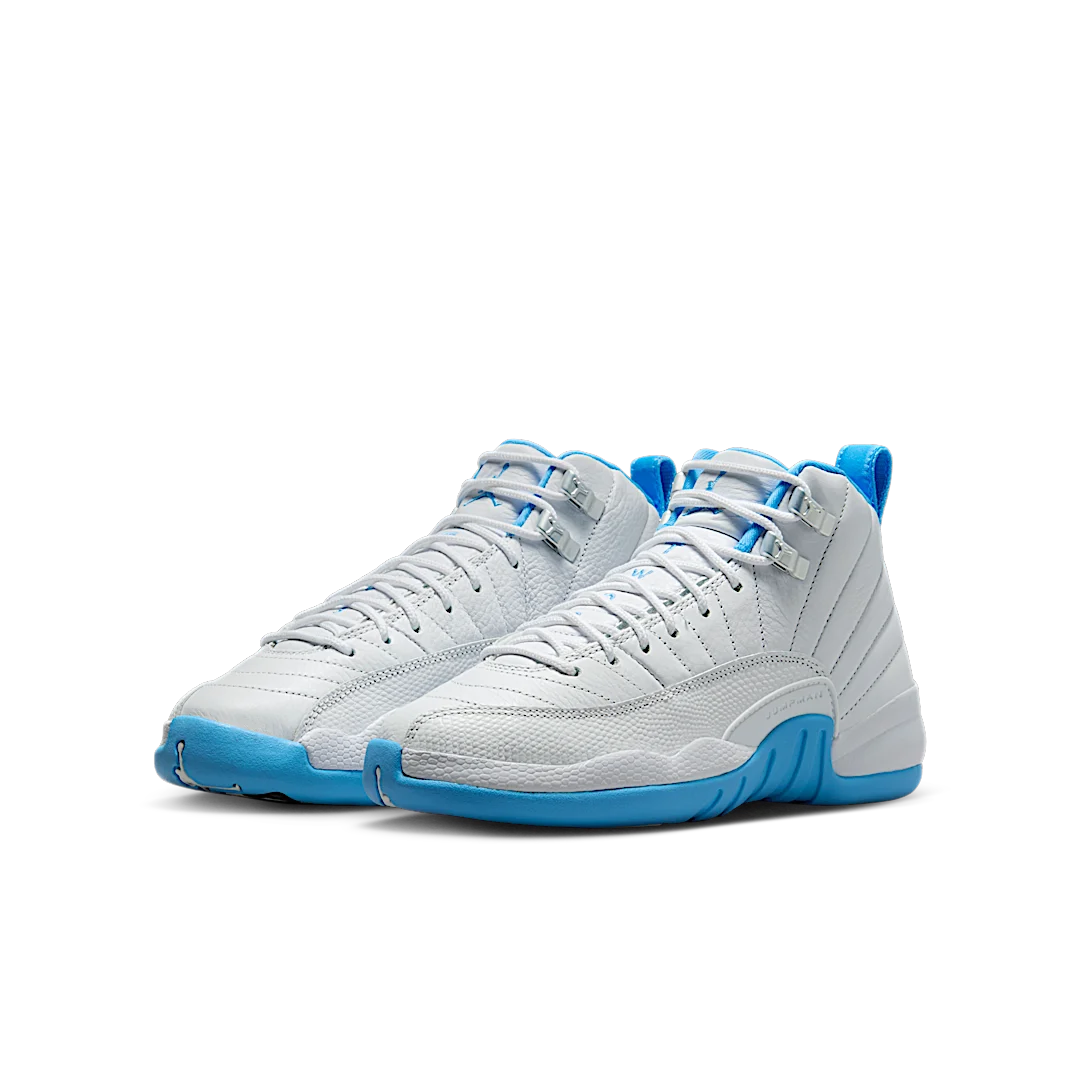 Air Jordan 12 Retro Melo, White/University Blue/Metallic Silver (153265-112)