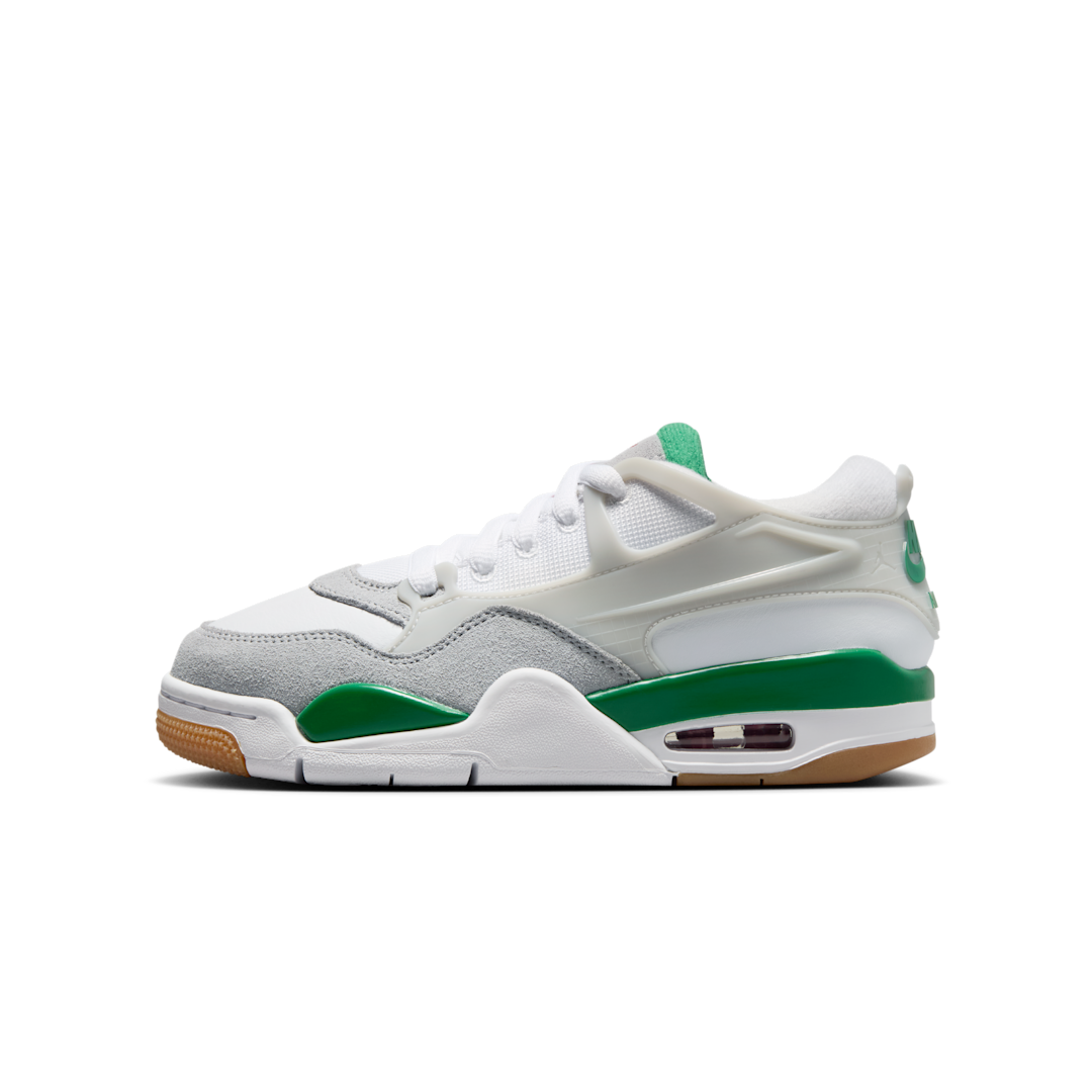 Air Jordan 4 RM Pine Green, White/Pine Green/Neutral Grey/Wolf Grey/Varsity Red/Gum Dark Brown (FQ7938-103)