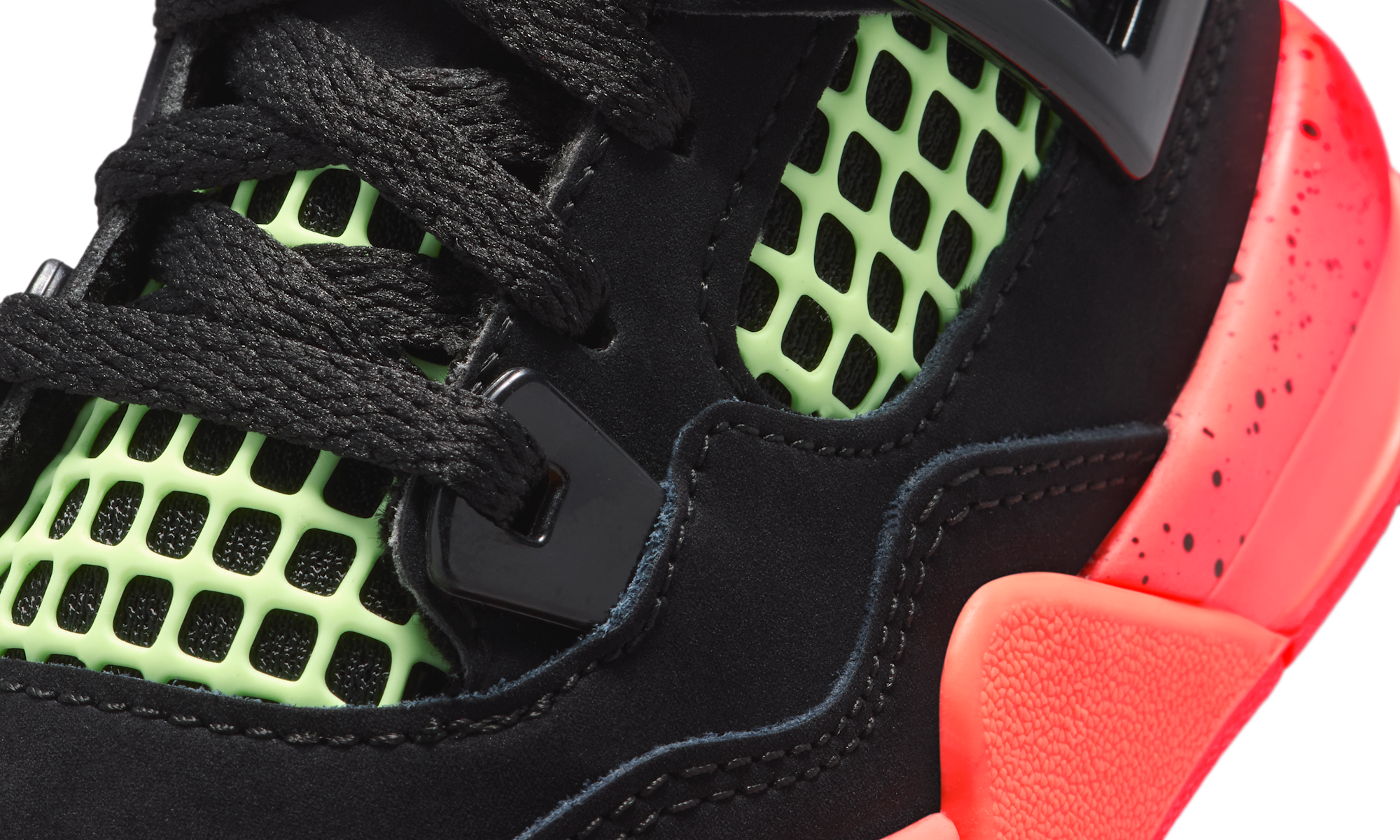 Air Jordan 4 Retro Black Bright Mango Barely Volt Infrared 23
