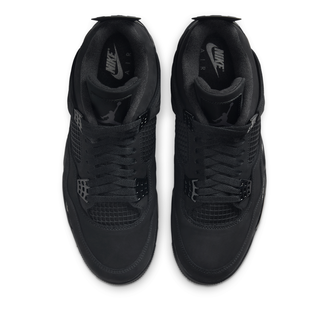 Air Jordan 4 Retro Black Cat (2025), Black/Black/Light Graphite (FV5029-010 / IB4171-010)