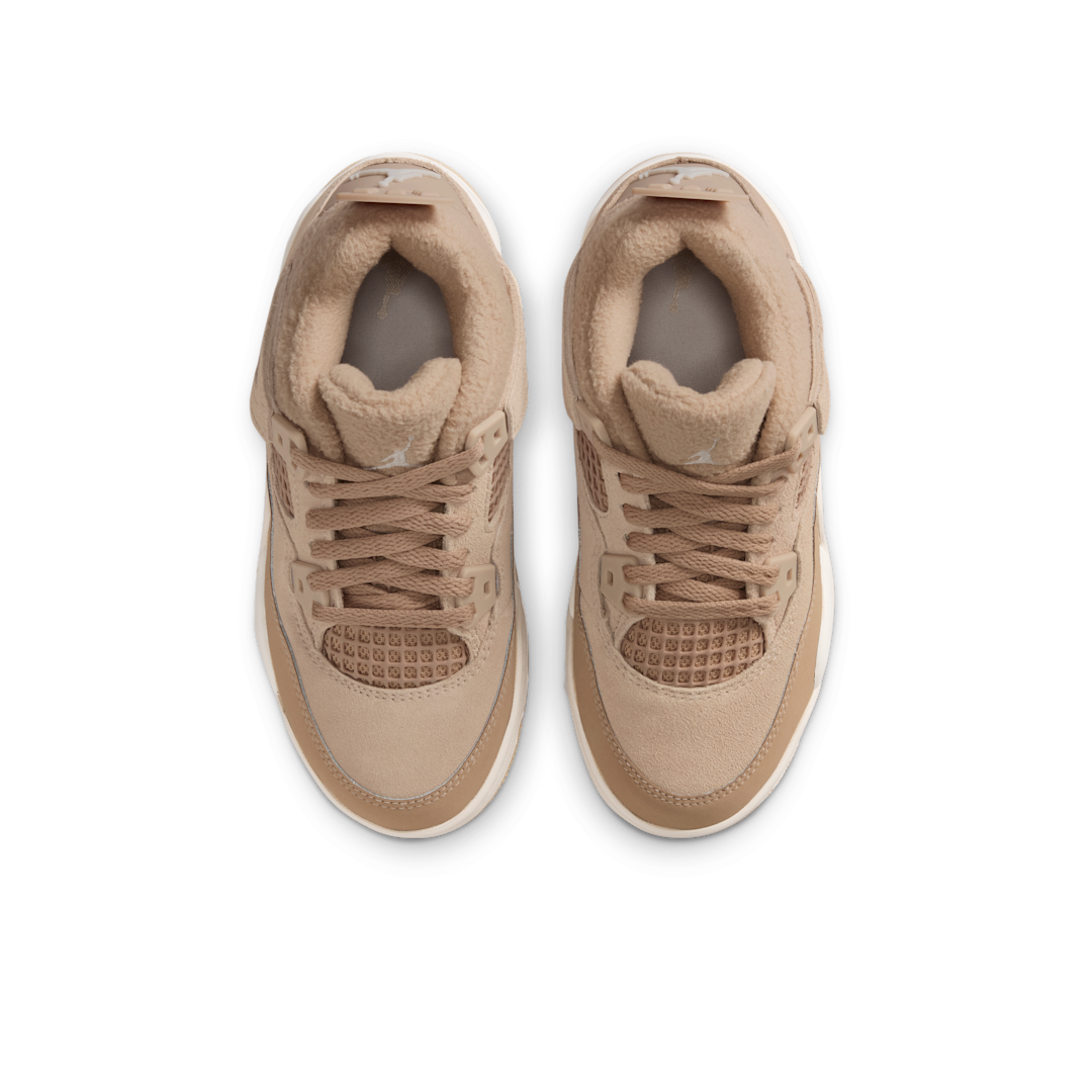 Air Jordan 4 Retro Cozy Girl (PS), Hemp/Light Orewood Brown (HV4385-200)