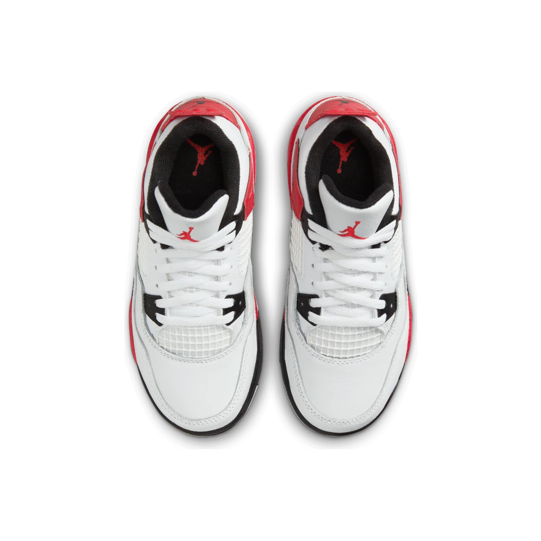 Air Jordan 4 Retro Red Cement (PS), White/Fire Red/Black/Neutral Grey (BQ7669-161)