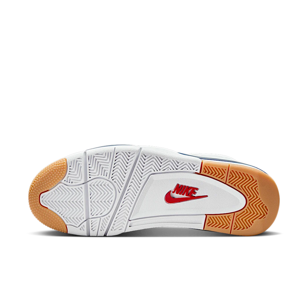 Air Jordan 4 Retro SB Navy, Summit White/White/Navy/Neutral Grey/Gum Yellow/Varsity Red (DR5415-100)