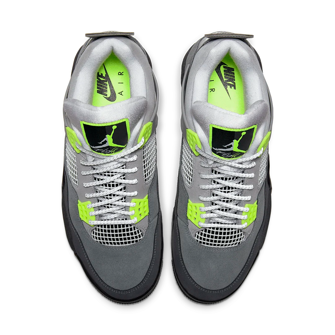 Air Jordan 4 Retro SE 95 Neon, Cool Grey/Volt-Wolf Grey-Anthracite (CT5342-007 / CT5343-007)