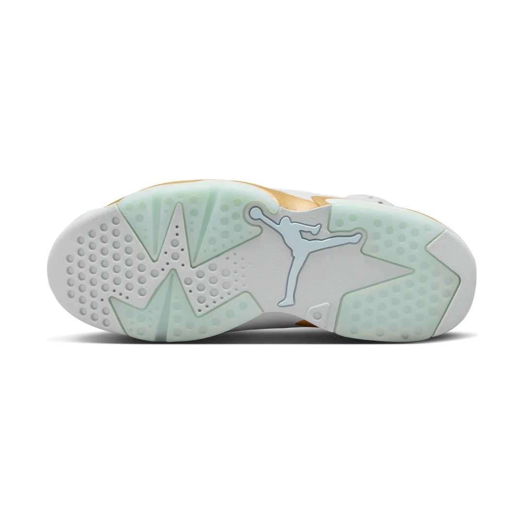 Air Jordan 6 Retro Craft Paris Olympics, Pure Platinum/Glacier Blue/Metallic Gold (DQ4914-074)