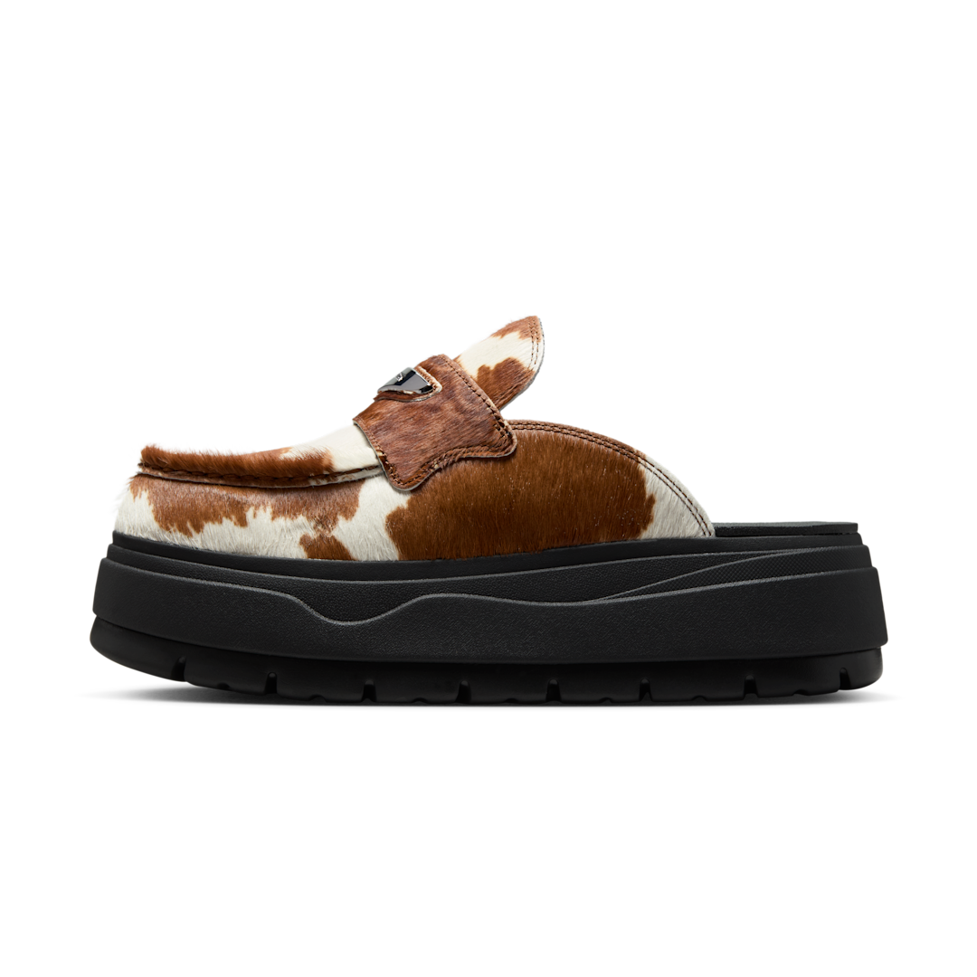 Air Jordan Mule Cow Print, Black/Baroque Brown/Metallic Silver (IB1497-001)