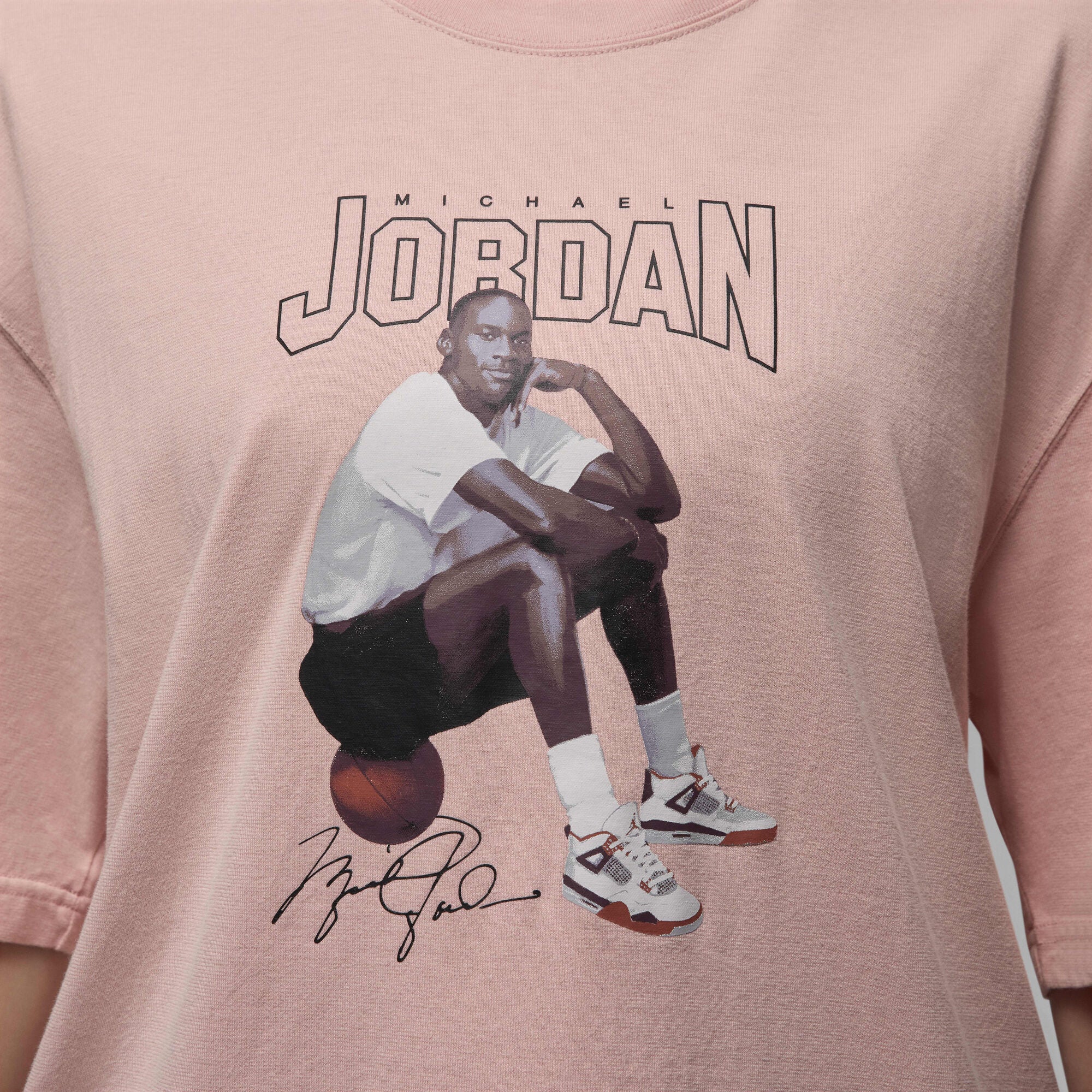 Air Jordan Oversized Graphic T-Shirt Pink Glaze - Sneak