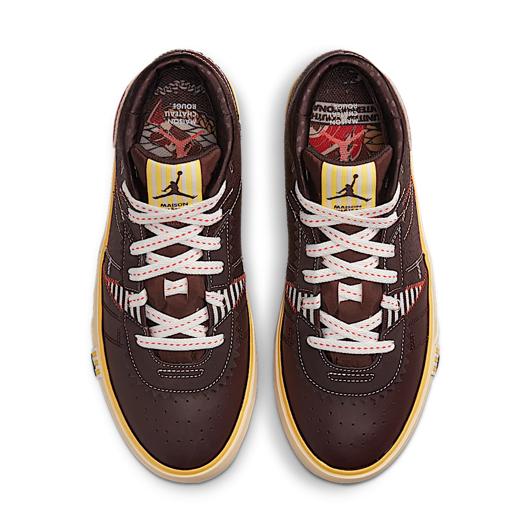 Air Jordan Series Mid Maison Chateau Rouge Brown, Brown Basalt/Sail/Pale Vanilla/Orange (DO5247-212)