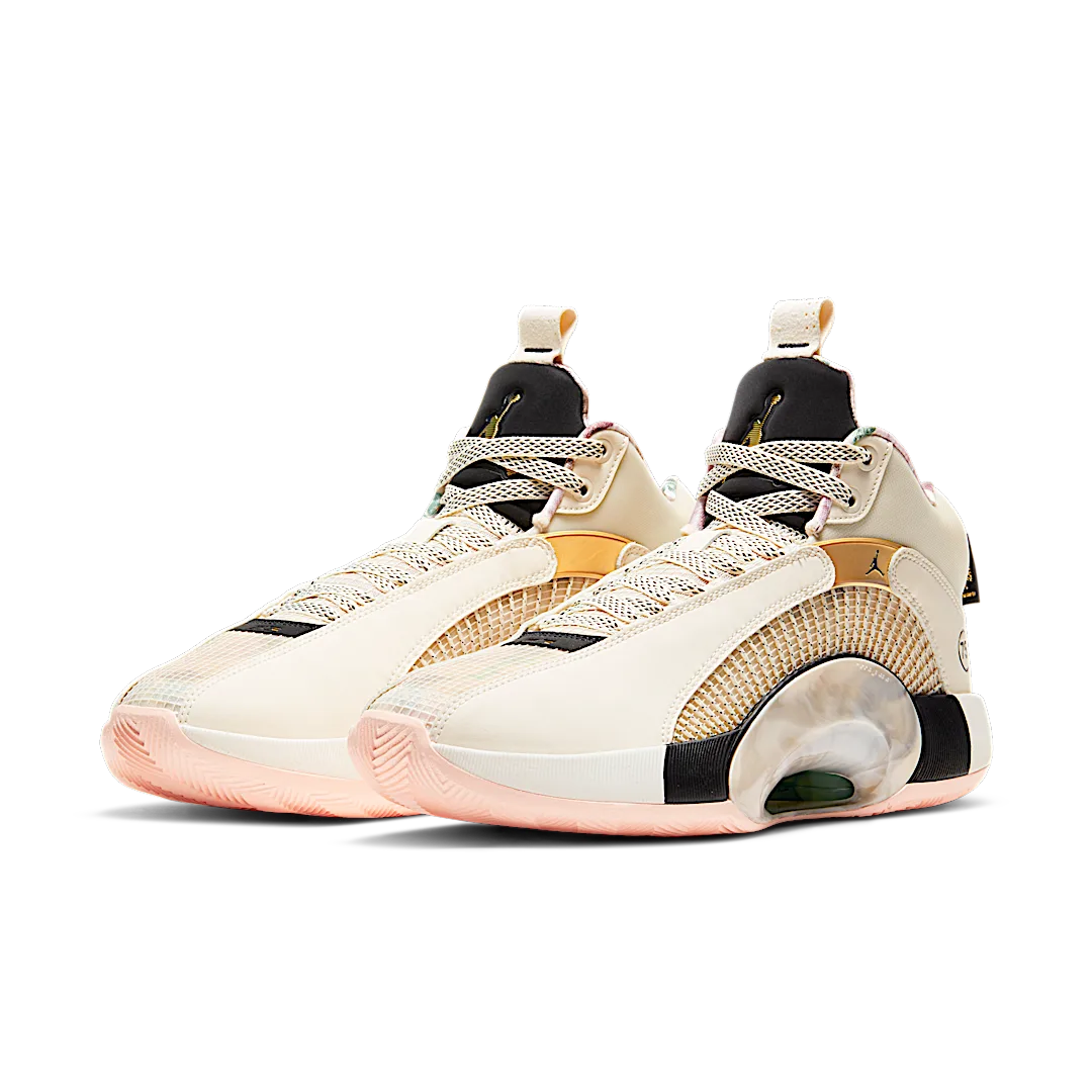 Air Jordan XXXV Paris, Pale Ivory/Metallic Gold-Black (DD3668-100)