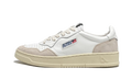 Autry Medalist Leather Low White Beige Suede