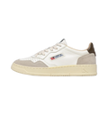 Autry Medalist Leather Low White Teak