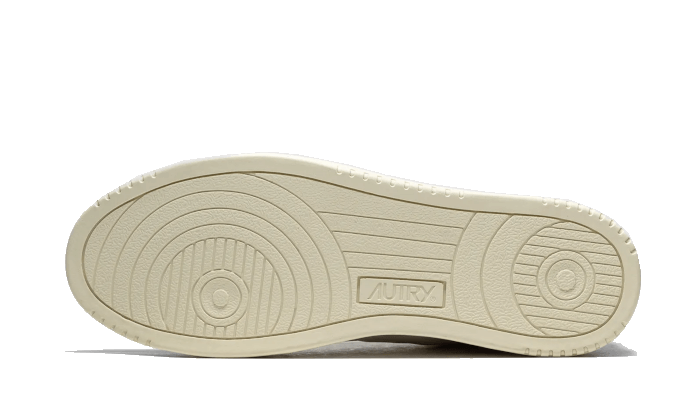 Autry Medalist Leather Suede Low White Azure Beige