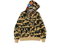 BAPE 1st Camo Shark WGM Full Zip Hoodie Yellow