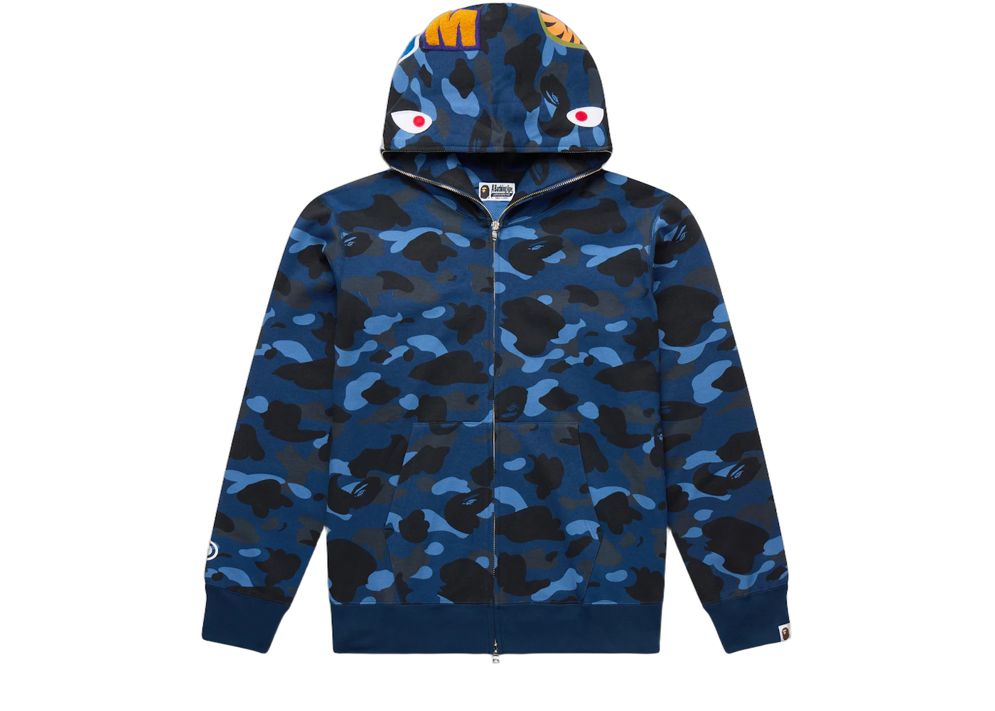BAPE Color Camo Shark Full Zip Hoodie Blue