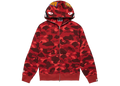 BAPE Color Camo Shark Full Zip Hoodie Red