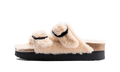 Birkenstock Arizona Big Buckle Teddy Eggshell