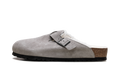 Birkenstock Boston Shearling Suede Stone Coin