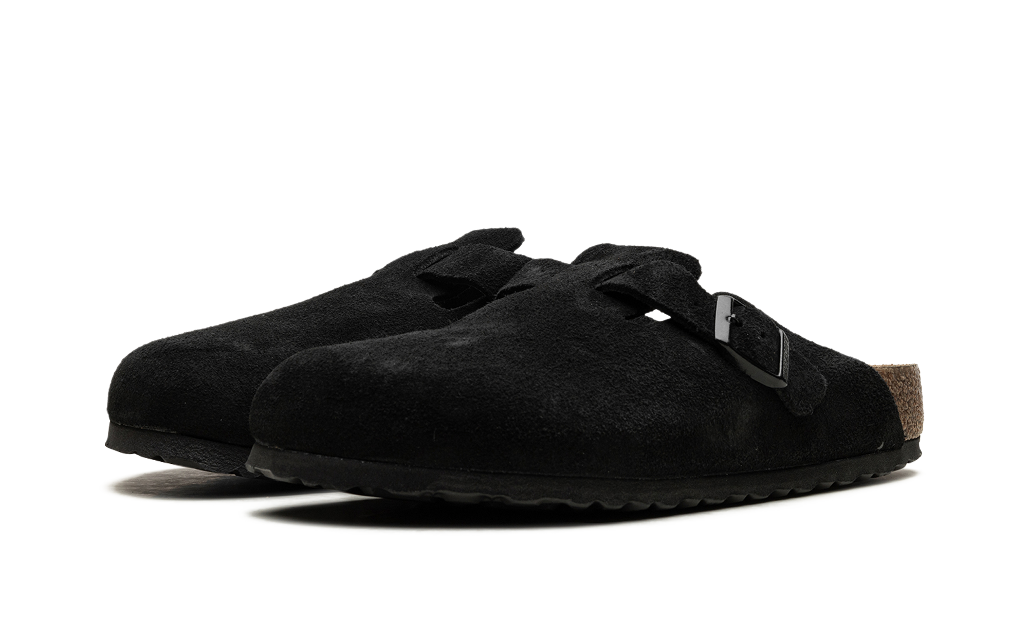 Birkenstock Boston Soft Footbed Suede Black