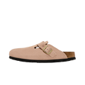 Birkenstock Boston Soft Footbed Suede Stone Coin