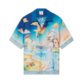Casablanca Le Plongeon Short-Sleeve Silk Shirt Multicolor